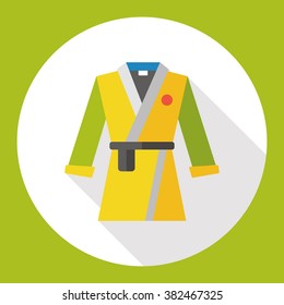 Karate suit flat icon