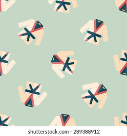 Karate suit flat icon,eps10 seamless pattern background