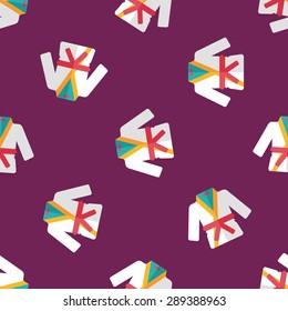 Karate suit flat icon,eps10 seamless pattern background