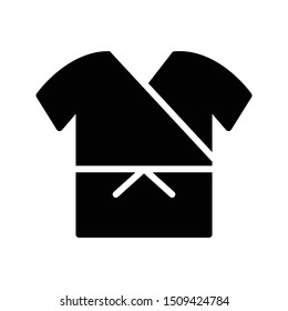 karate suit glyph flat vector icon