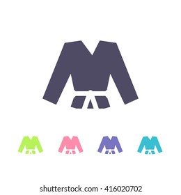 karate suit icon. vector illustration