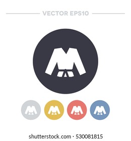 karate suit icon. vector illustration