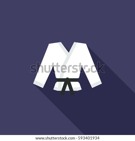 karate suit icon. vector illustration