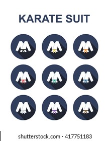 karate suit icons. vector illustration