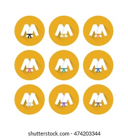 karate suit icons. vector illustration