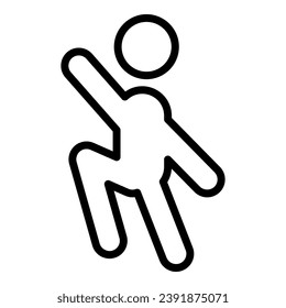 Karate Training Symbol UmrissVektorgrafik. Kampfangriff. Selbstverteidigung der Menschen