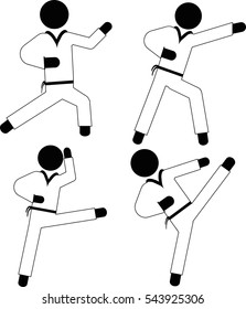 Karate training sport icon