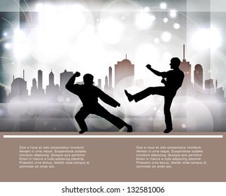 Karate. Vector