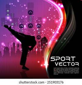 Karate. Vector background