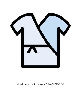 Karate-Vektorillustration-Flachfarbsymbol 