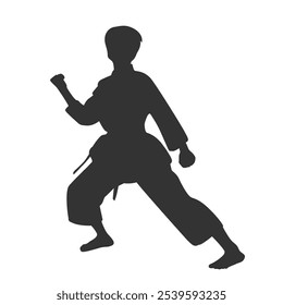 Karate en Vector, estilo plano. Deportista en Vector.