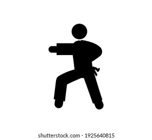 Karate vector icon. Editable stroke. Symbol in Line Art Style for Design, Presentation, Website or Apps Elements, Logo. Pixel vector graphics - Vector