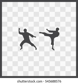 Karate vector icon. Isolated illustration. Business picture.