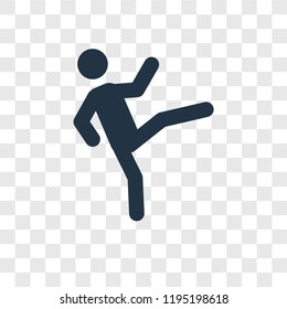Karate vector icon isolated on transparent background, Karate transparency logo concept
