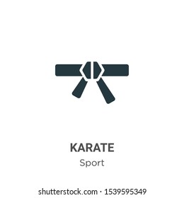 Karate vector icon on white background. Flat vector karate icon symbol sign from modern sport collection for mobile concept and web apps design.