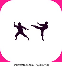 Karate vector icon on white background.