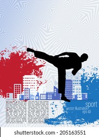 Karate. Vector illustration