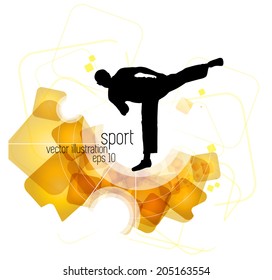 Karate. Vector illustration
