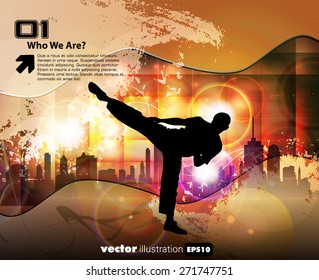 Karate. Vector illustration