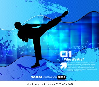 Karate. Vector illustration