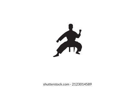 karate vector illustration design black and white