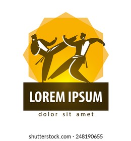 Karate vector logo design template. combat sport or sports icon.