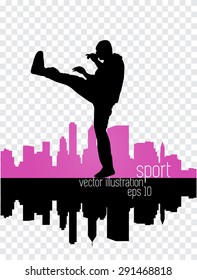 Karate vector, sport illustration