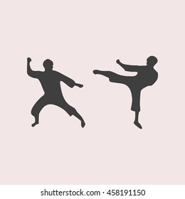 Karate web icon. Isolated illustration