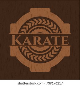 Karate wood emblem. Vintage.