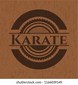 Karate wooden emblem