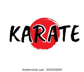 Karate word image. Clipart image