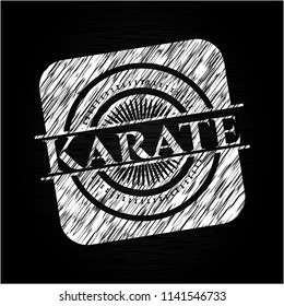 Karate written on a chalkboard