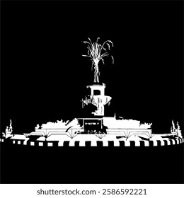 karawang monument icon loco vector
