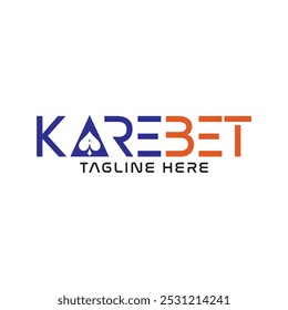 KarBet Text Logo Vector Design, KarBet minimal font design, KarBet Logo Vector Art,  KarBet  Logo Vector Art illustration with white background