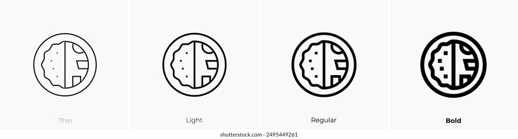 icono de kare raisu. Diseño de estilo fino, ligero, regular y audaz aislado sobre fondo blanco