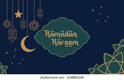 Kareem Ramadan. With arabic calligraphy and adornment, this is an Islamic background design.