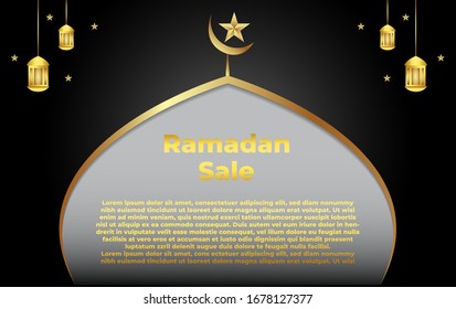Kareem Ramadan Sales Design. Vector For promotional banners, advertisements, leaflets, invitations, posters, brochures, discounts, sales offers, with abstract backgrounds.