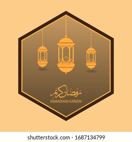 Kareem ramadhan template design. Nice graphic vector for status on social media, greeting cards etc.