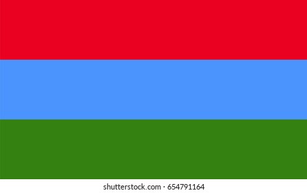 Karelia contry flag with high resolution vector.