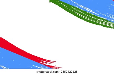 Karelia Flag with Brush Stroke Effect, Grunge brush stroke. Watercolor painting flag design.