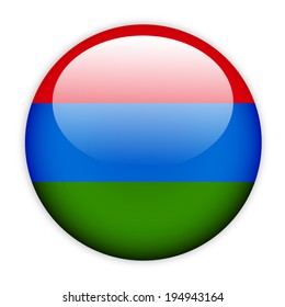 Karelia flag button on white