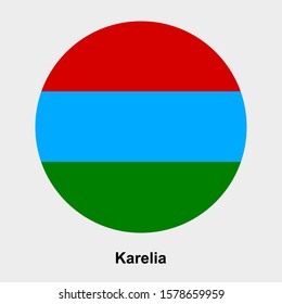 Karelia flag icon isolated vector illustration