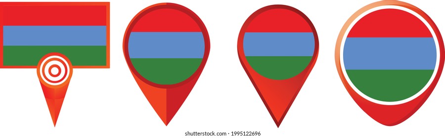 Karelia flag icon . web icon set . icons collection. Simple vector illustration.