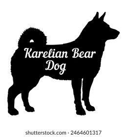 Karelian Bear Dog silhouette dog breeds logo dog monogram vector