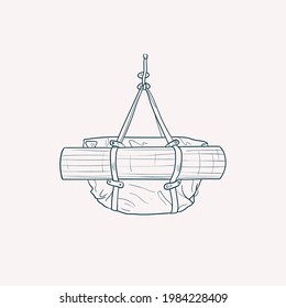 Karemat, estera de entrenamiento, alfombra de yoga. Ilustración del vector