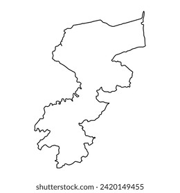 Karene District map, administrative division of Sierra Leone. Vector illustration.