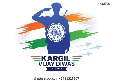 Kargil Vijay Diwas celebration concept, banner, poster, post, greeting vector illustration