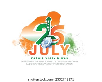 kargil vijay diwas Creative Poster illustration in honour of the Kargil War's Heroes celebrated all over India 