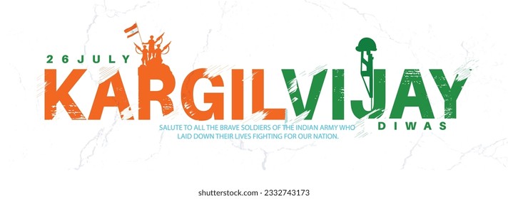 kargil vijay diwas Creative Poster illustration in honour of the Kargil War's Heroes celebrated all over India 