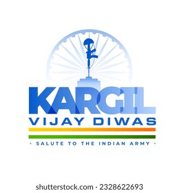 kargil vijay diwas event background for amar jawan jyoti vector